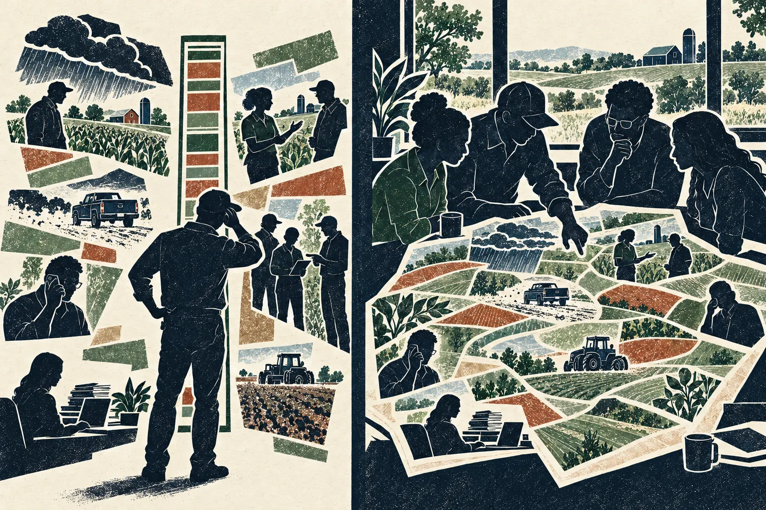 A rigid plan gives way to a view that can hold a complex, changing territory.